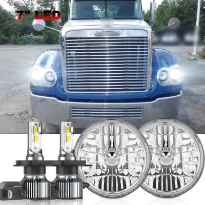 подходит для круглых светодиодных ламп дальнего и ближнего света Freightliner Coronado 7 дюймов - Изображение 1 из 4