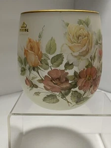 Vintage Viking Frosted Floral 4 1/2" Tealight Holder - Picture 1 of 14