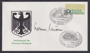 Lothar Spath, German Minister-President of Baden-Württemberg, signed 1989 cover - Picture 1 of 1
