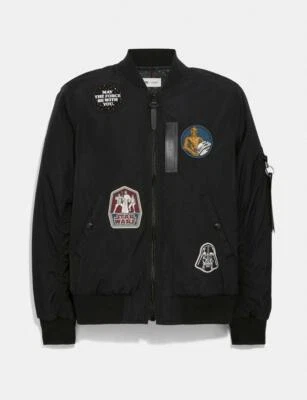 COACH Star WARS X Men's BOMBER JACKET with PATCHES Small NWT - Image 1 of 4