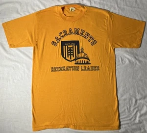 * VINTAGE 80s* Sacramento Job Corps Recreation Leader T-shirt Soft-T Size Large - Picture 1 of 4
