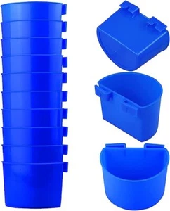 18 Pcs Chicken Feeder Cups for Cage Hanging Bird Waterer 8 OZ Rabbit Water Food - Picture 1 of 7