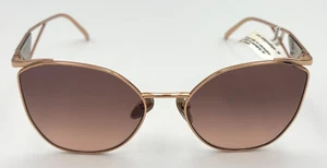 Prada Milano PR 50ZS Pink Lens Gold Framed Luxury Women's Sunglasses - Picture 1 of 6