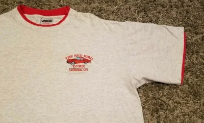Camiseta De Colección The Red Bird Diner Cathedral City Hombres XL Gris Bordada EE. UU. Foto 1 de 4