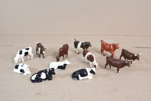 BRITAINS HOLLOW CAST RE PAINTED FARM DAIRY COWS & BULLS oj - Picture 1 of 10