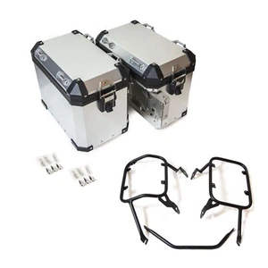 KIT BAULETTI LATERALI ALLUMINIO BMW GS1250 R1200GS 13-23 +TELAI 48LT 41LT SILVER - Imagen 1 de 13