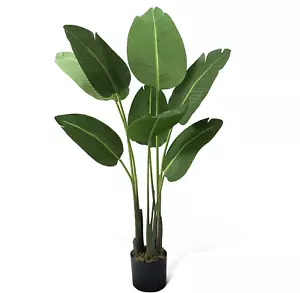 120CM Artificial Plant with 8 Trunks Faux Tree, Fake Plant for Office House - Picture 1 of 7