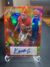 2023 Leaf Vivid Orange Crystal Kenny McIntosh #BA-KM1 Auto 3/3