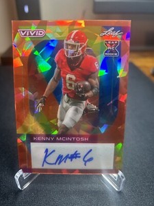 2023 Leaf Vivid Orange Crystal Kenny McIntosh #BA-KM1 Auto 3/3