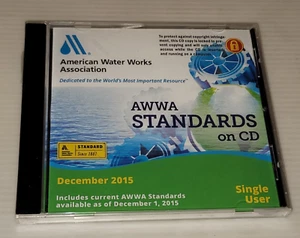 AWWA Standards On CD-Rom 2015 ( SINGLE USE) Brand New - Picture 1 of 5