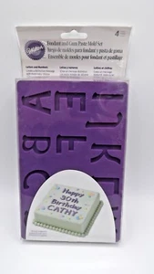 Wilton Silicone Letters Numbers Fondant Gum Paste Molds Sugarcraft Cake Decor - Bild 1 von 2
