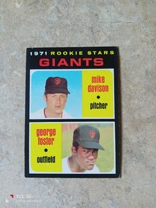 1971 Topps MIKE DAVIDSON & GEORGE FOSTER Rookie Stars Card #276 - GIANTS RC 