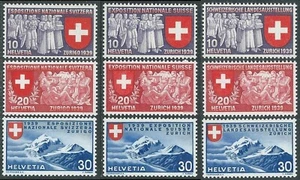 1939 SCHWEIZ LANDESAUSSTELLUNG IN ZÜRICH 9 WERTE POSTFRISCH ** - RA2-5 - Bild 1 von 1