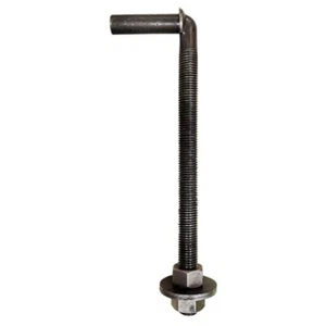 7/8" x 12" Heavy Duty J Bolt Lag Hinge Pin Fastener Bare w/ Washers & Nuts - Picture 1 of 2