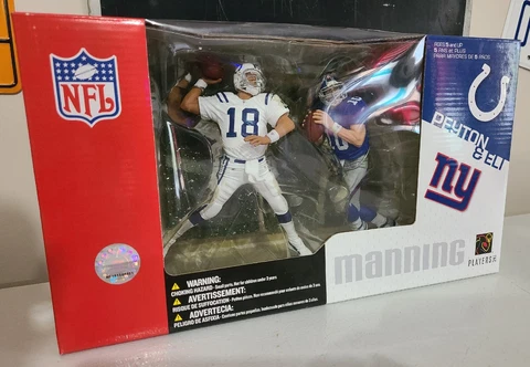 PEYTON & ELI MANNING, COLTS, GIANTS, 2004 McFarlane Acrion Figures. NFL Cover