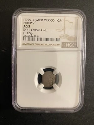 1729-30 MOR Mexico 1/2 Real Philip V NGC - Image 1 of 2