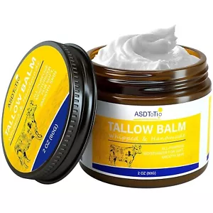 Whipped Grass Fed Beef Tallow Balm Handcrafted No Additives Organic Unscented - Picture 1 of 11