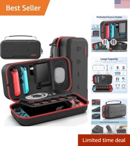 Switch OLED Carrying Case: Portable Hard Shell Protective Pouch with 20 Games - Picture 1 of 9