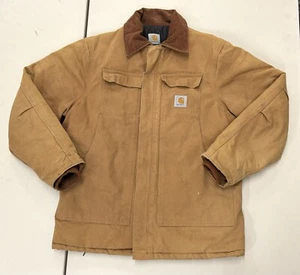 Vtg Mens Carhartt C03 Quilt Lined Duck Canvas Coat Jacket Fits Large (no tag) - Picture 1 of 9