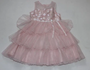 Girls JONA MICHELLE Pink Dress Sheer Tulle Party Size 6 - Picture 1 of 4