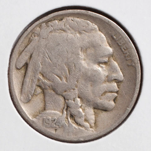 1924-P  5C Buffalo Nickel -  VG - (actual coin pictured) Cover