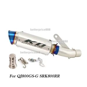 Exhaust Mid Pipe With Muffler With DB Killer For QJMOTOR SRK800RR QJ800GS-G - Picture 1 of 12
