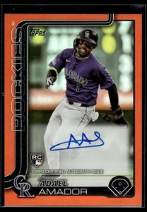 2025 Topps Adael Amador Colorado Rockies Auto orange Diamonte /25 - Picture 1 of 2
