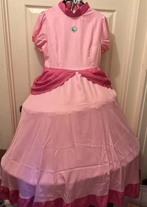 Sleeping Beauty Princess Aurora Dress Gown Costume Adult Cosplay hoop & Crown Lg - Picture 1 of 9