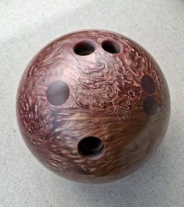 Vintage 12 lb 2.2 oz LADY Ebonite Gyro I URETHANE Copper Swirl Bowling Ball RH - Picture 1 of 5