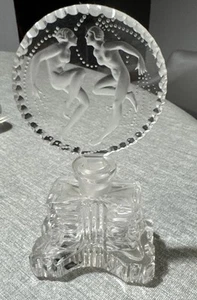 Crystal Perfume Bottle with Dancing Nymphs stopper Frost Desna Beautiful - Picture 1 of 10
