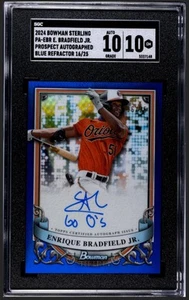 ENRIQUE BRADFIELD JR 2024 BOWMAN REFRACTOR AZUL ESTERLINA AUTOMÁTICO RC/25 SGC 10/10  - Imagen 1 de 3