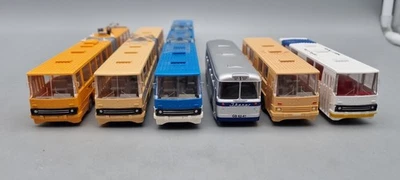 Bus Modelle 1:87 Beka 6er Konvolut Linienbusse DDR Ikarus #A234 - Bild 1 von 4