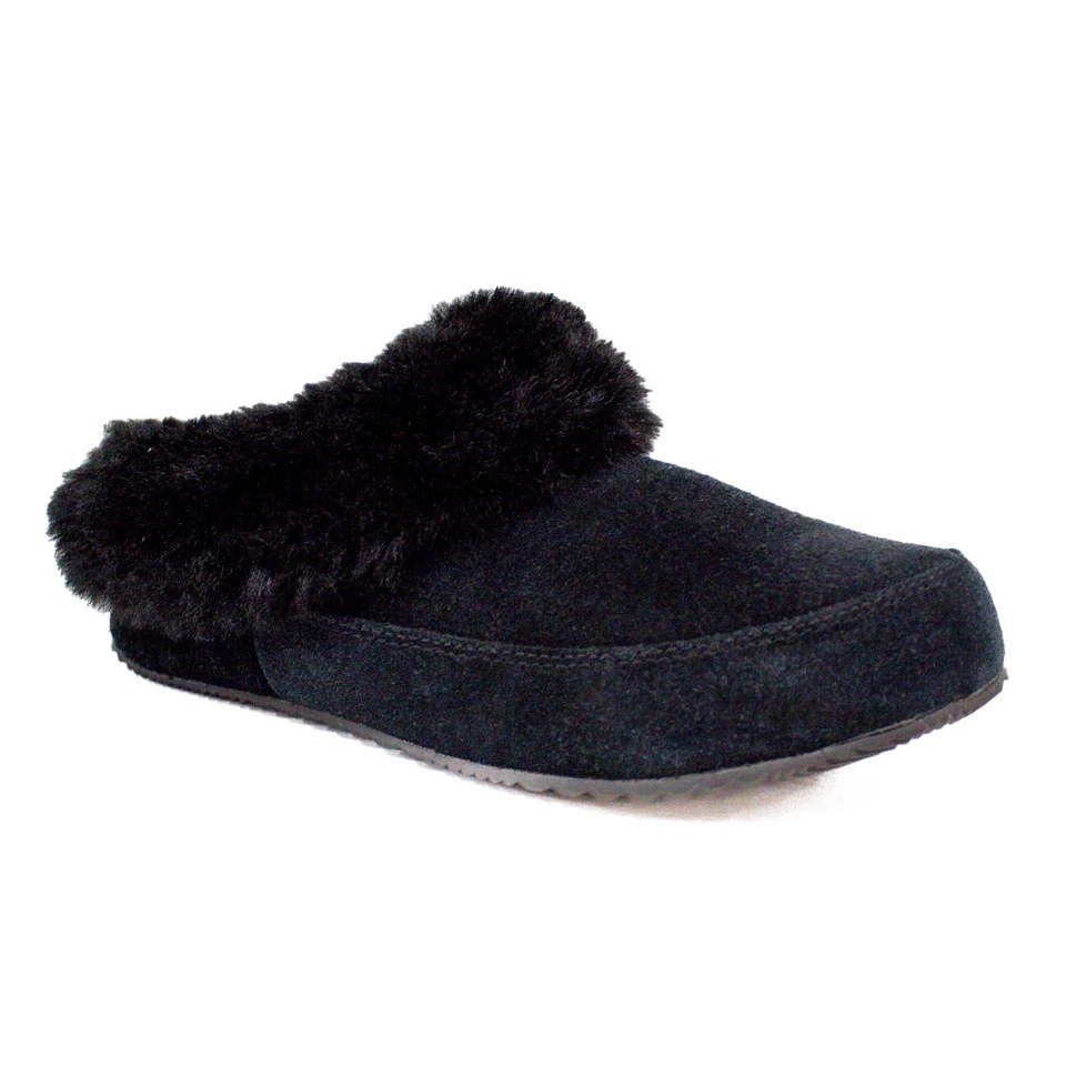 Zapatilla Sorel Go Coffee Run negra gamuza imitación piel zueco recortado para mujer talla 8 Foto 1 de 4