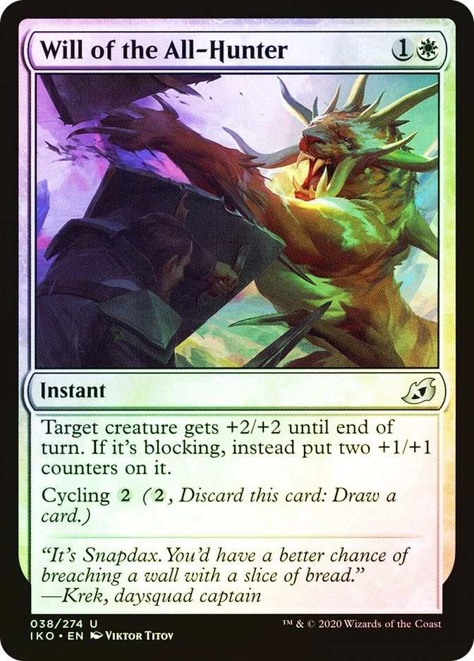 MTG FOIL Will of the All-Hunter  - Ikoria: Lair of Behemoths #038 - Image 1 of 1