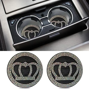 2PCS 2.73'' Bling Car Cup Holder Coasters, Silicone Anti-Slip Ab - Picture 1 of 6