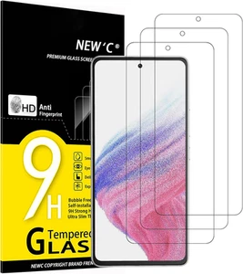 3 Pezzi, Vetro Temperato per Samsung Galaxy A53 5G, Pellicola Prottetiva anti Gr - Foto 1 di 12