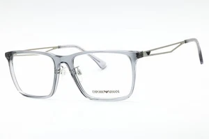EMPORIO ARMANI EA3214D 5075 Eyeglasses Shiny Transparent Grey Frame 56mm - Picture 1 of 4