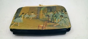 Vintage Silk Italy Coin Pursetrifold Wallet Made In Italy Florentine Scenic - Picture 1 of 8