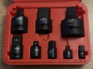 8-Pc Air Impact Socket Adapter Reducer Set 1/4" 3/8" 1/2" 3/4" 1" Dr Cr-MO Steel - Picture 1 of 9