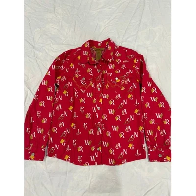 Детская повседневная рубашка Wrangler Western Rodeo с жемчужной застежкой и длинным рукавом размер средний  - Изображение 1 из 4