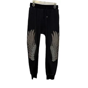 Pantalones deportivos negros bordados MIHARA YASUHIRO hechos en Italia talla mediana - Imagen 1 de 16