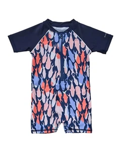 Snapper Rock Fish Frenzy Sunsuit Blue 0 - Picture 1 of 2