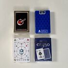 4 Decks Of Playing Cards - 3 New, 1 Used. Delta, Casino, Gemco, Robot.