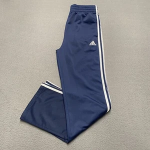 Adidas Track Pants Boys XL 18-20 Blue White Striped Logo Casual Sports Y2K - Picture 1 of 12