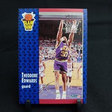1991 Fleer Theodore Edwards #227 Utah Jazz Basketball Card (1B69)
