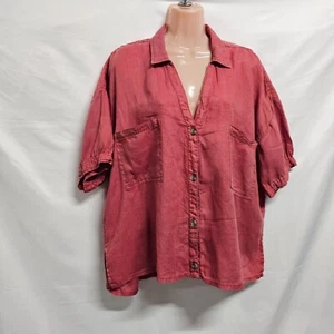 Camicia donna Pilcro Boxy con bottoni taglia XL lino - Foto 1 di 11