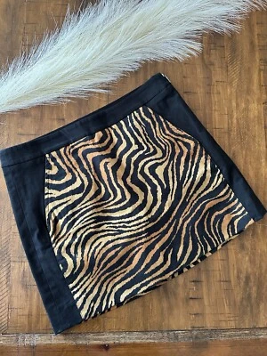 POLO Golf Ralph Lauren Zebra Print Skort Womens Size 2 Black & Tan Animal Skirt - Image 1 of 4