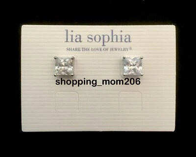 Lia Sophia "Pristine” Silver Tone w/Total CZ wt. 5.0ct. Pierced Earrings - Image 1 of 3