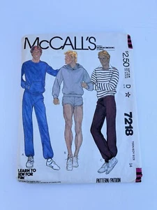 Teen Boys Size 14 Vtg 80s Shorts Hoodie CUT Pattern M7218 Pants Sweatshirt - Picture 1 of 2