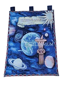Celestial Galaxy Planets Millenium Space Thoreau Tapestry Wall Hanging Decor -EC - Picture 1 of 5